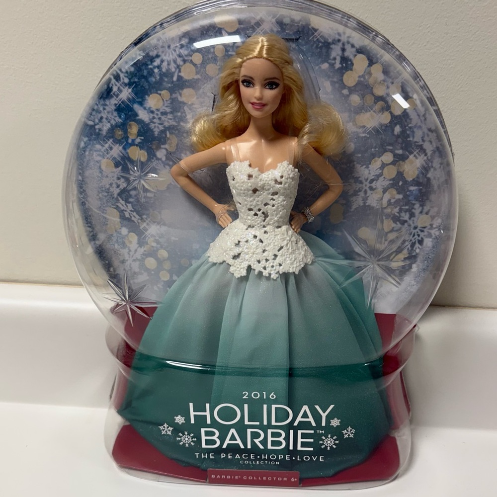 Barbie Holiday Doll in White and Green Gown